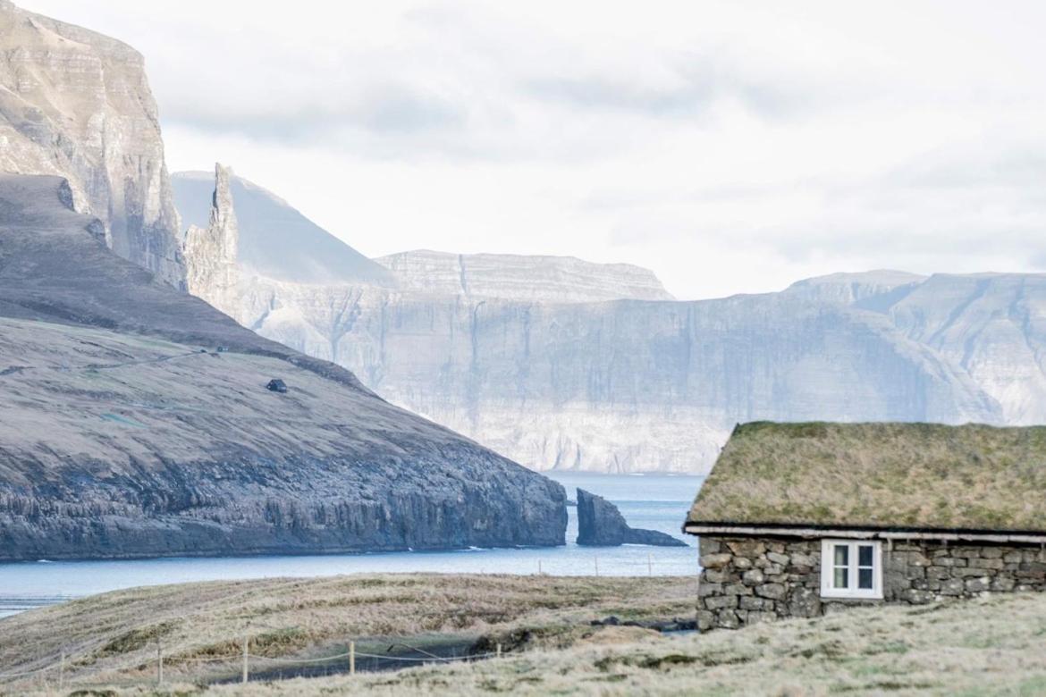 The Old House Close To The Ferry To Mykines Sørvágur Exterior foto